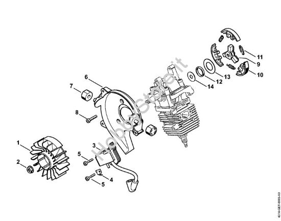 Impianto di accesione, Frizione BT 45 BT 45-Z brand Stihl